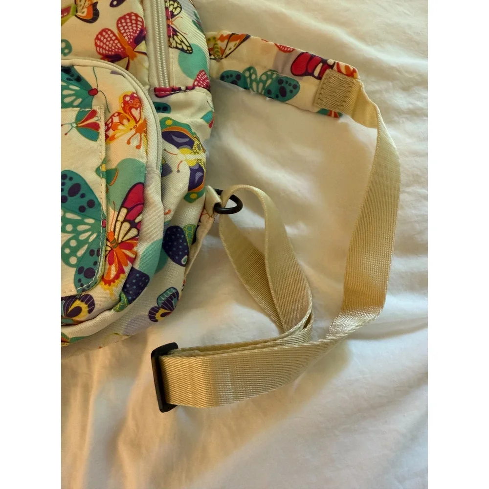 Lily Bloom Butterfly Print Crossbody Backpack Convertible Bag Purse Mini Adjust